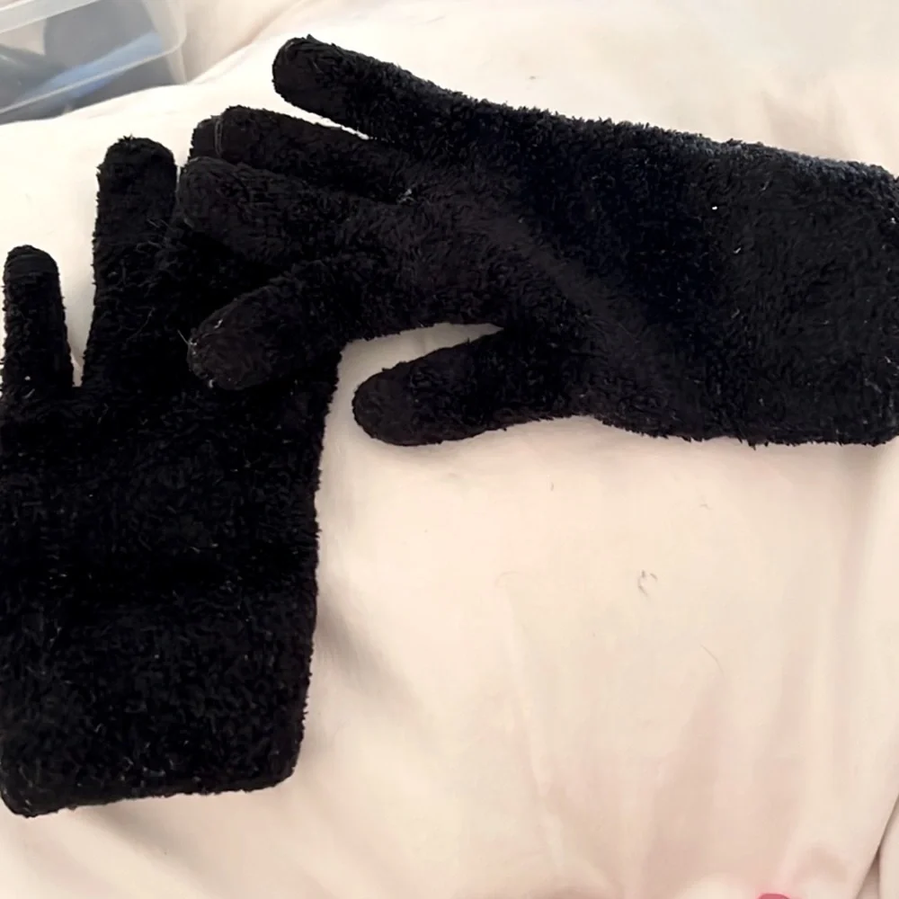 WOMENS CHENILLE KNIT GLOVES